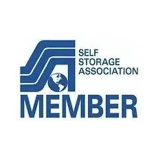 The image features a logo for the Self Storage Association, highlighting membership with the words "SELF STORAGE ASSOCIATION" and "MEMBER," accompanied by a globe graphic.